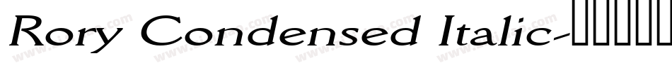 Rory Condensed Italic字体转换